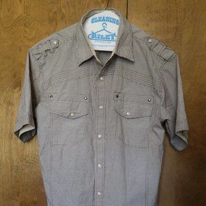 Men's Franky Max Short Sleeve Front Snap Shirt Size Large